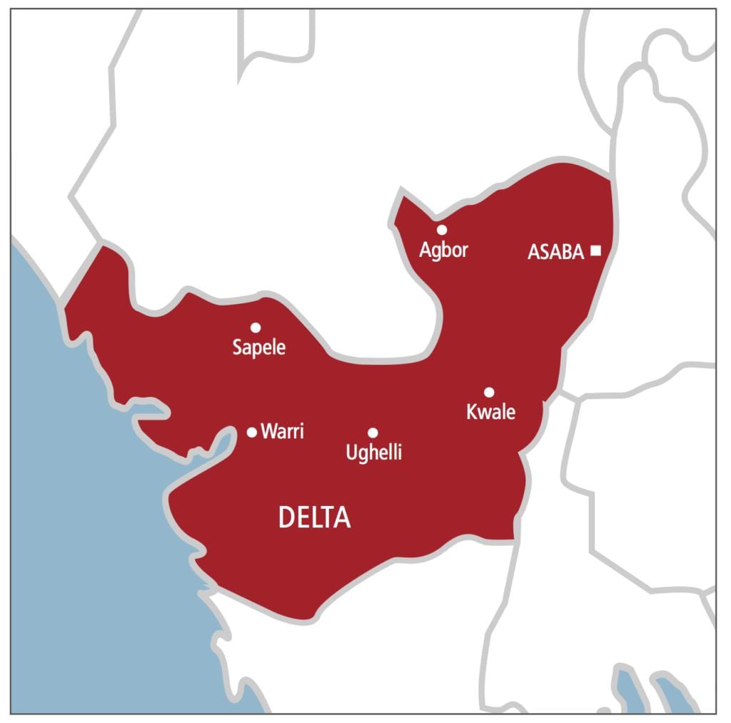 delta i nigeria kort