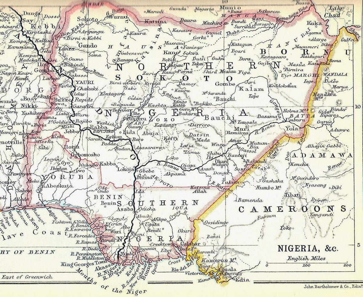 Kort over gamle nigeria
