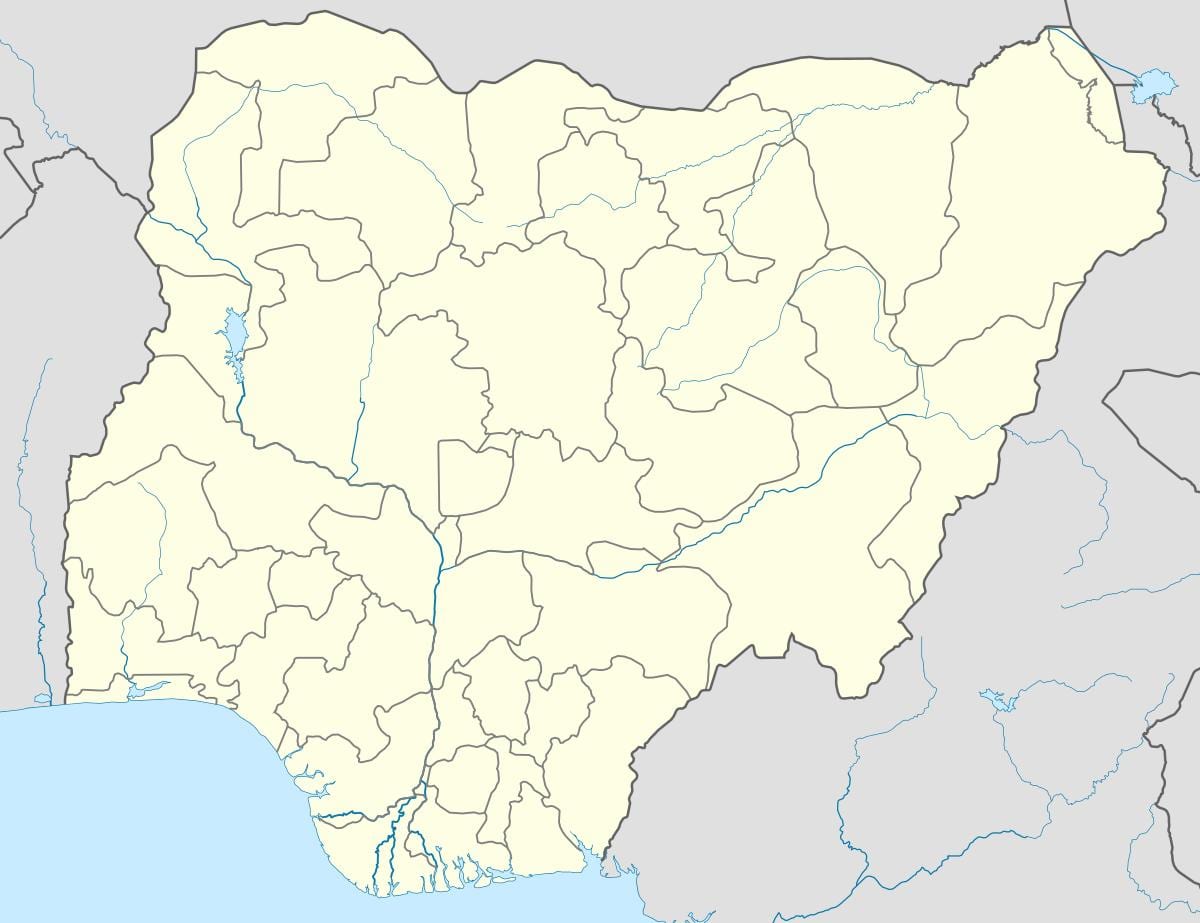 Kort af ørkendannelse i nigeria
