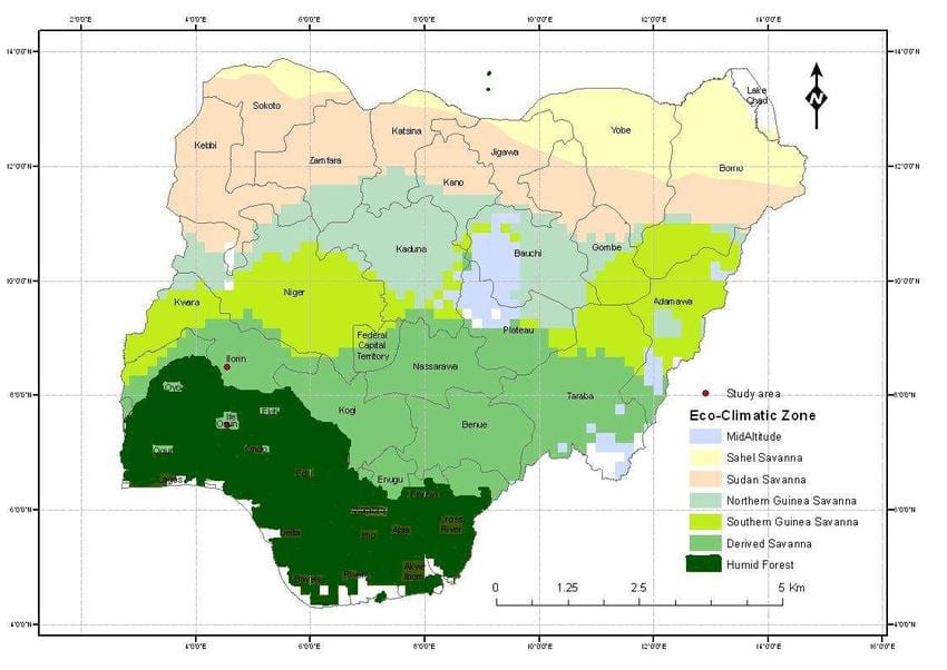 klima-kort i nigeria