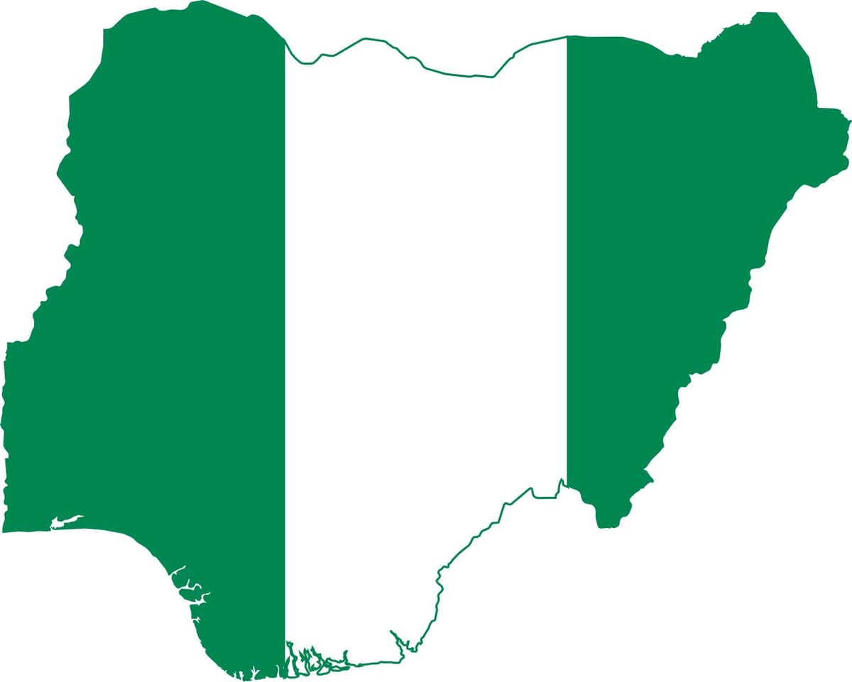 Kort over nigeria log