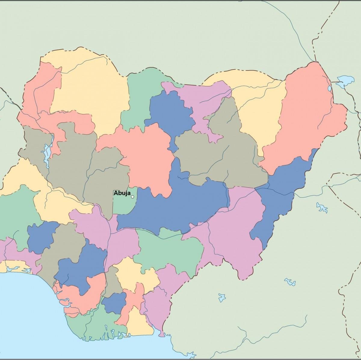 Kort over nigeria vektor