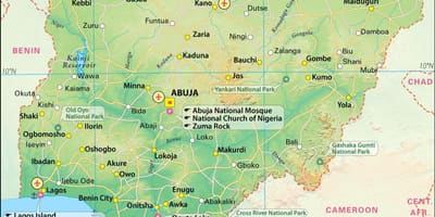 Kort over billede af nigeria