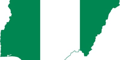 Kort over nigeria flag