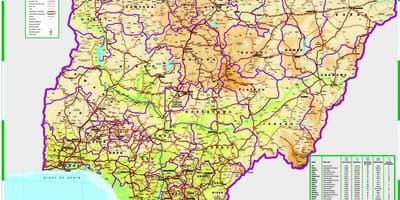 Kort over nigeria road afstand