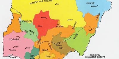 Kort over nigeria viser etniske grupper