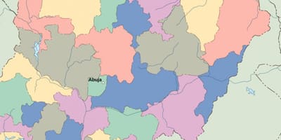 Kort over redigerbare nigeria