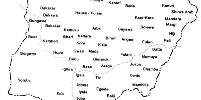 Tegn en skitse af nigeria